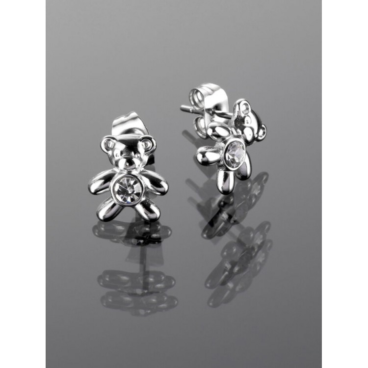 Prosperk Náušnice ocelové - medvídek S2717