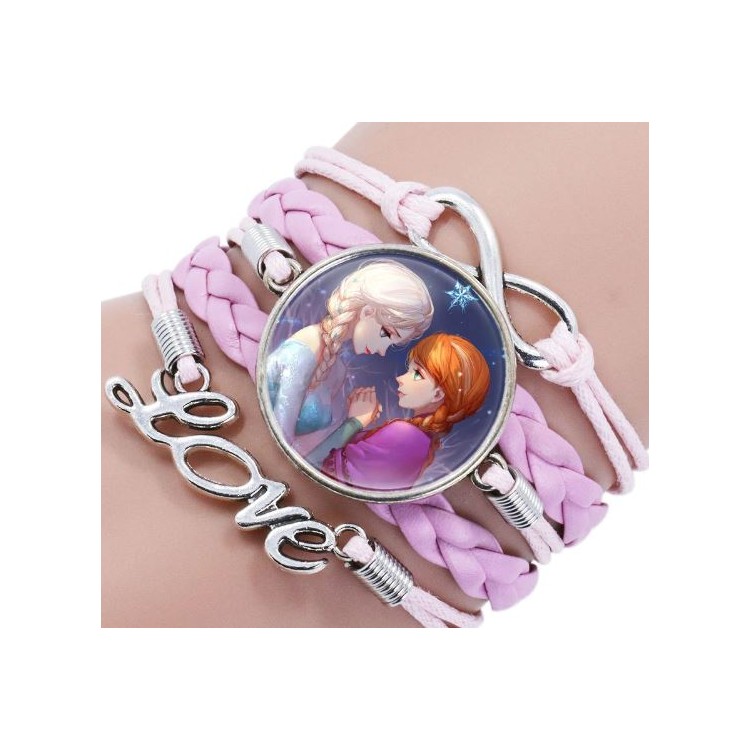 Prosperk Náramek růžový Ledové království Elsa a Anna S2750