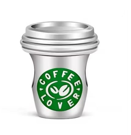 All4Silver Korálek stříbrný na náramek kelímek káva S2775