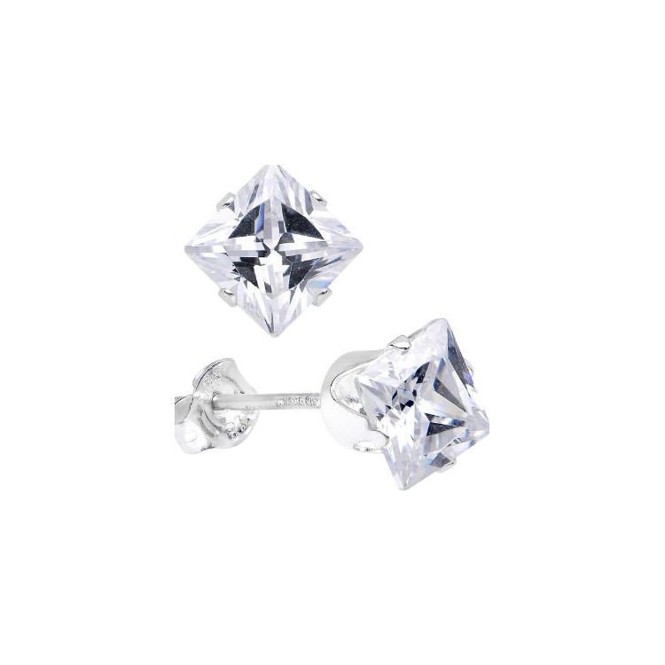 Prosperk Náušnice ocelové čiré zirkony S2870