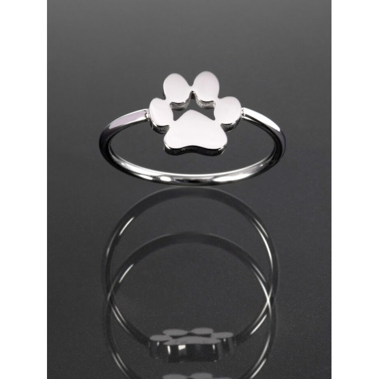 Prosperk Prsten ocelový sříbrná Tlapka Velikost prstenů: 9 (EU: 59-61)