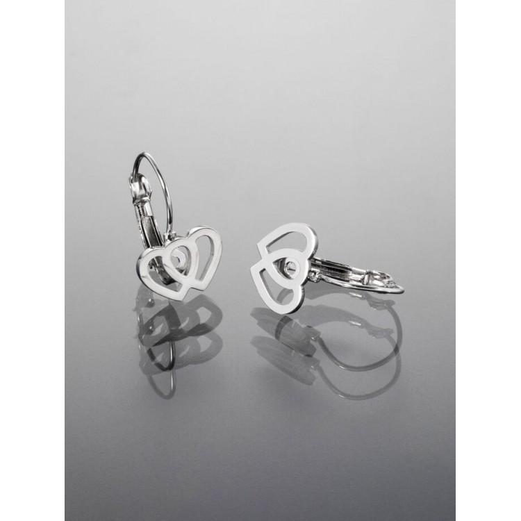 Prosperk Náušnice dvojitá srdíčka S2924
