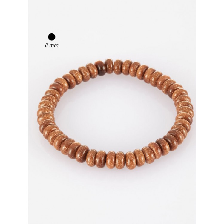 Prosperk Náramek z minerálů - Avanturín sluneční korálky ploché S2949