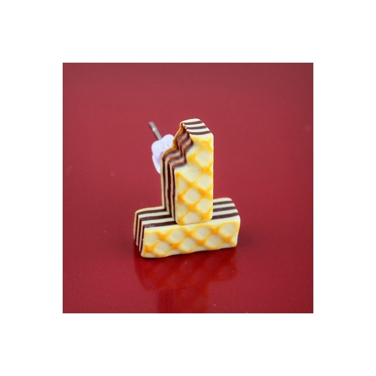 CircusMind Sladké náušnice pecky Fimo - mini sušenky S3003