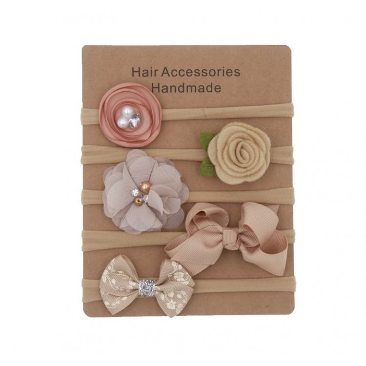 Prosperk Čelenky na focení miminek 5ks krémové S3065