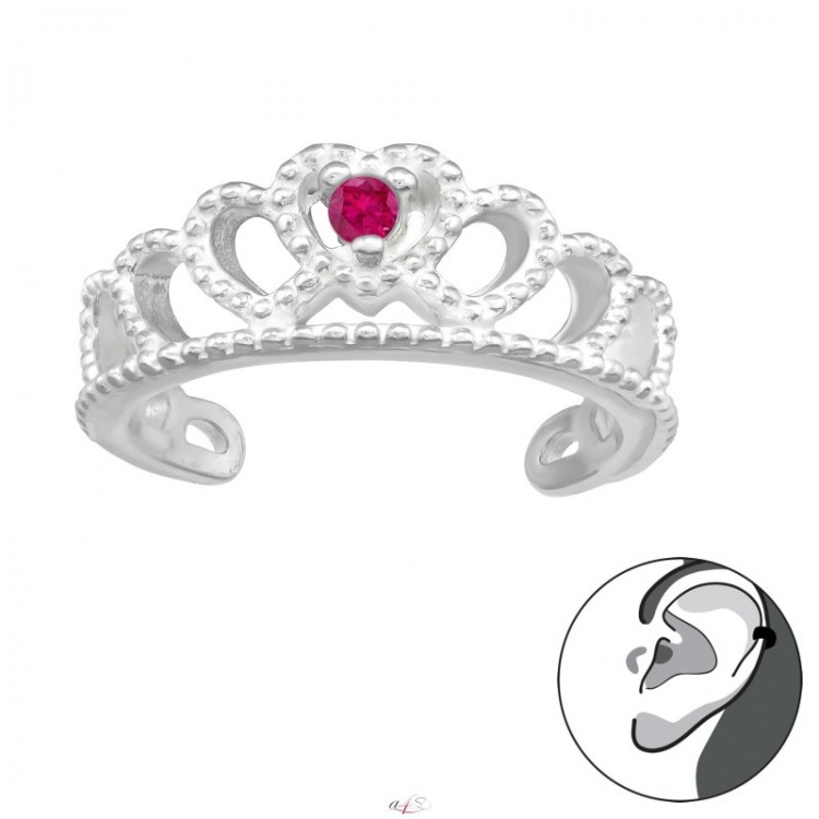 Prosperk Náušnice stříbrná nasazovací korunka S3096