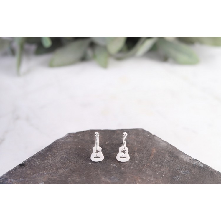 Prosperk Náušnice ocelové pecky kytary S3155