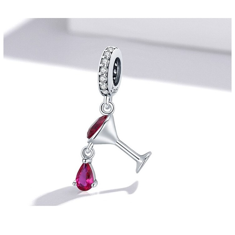 Prosperk Stříbrný korálek na náramek víno S3162