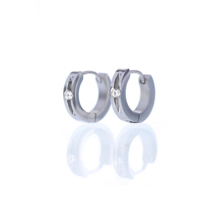 Prosperk Náušnice ocelové kroužky line S3227