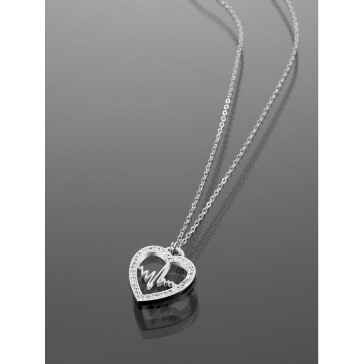 Prosperk Řetízek ocelový srdíčko s tepem S3298