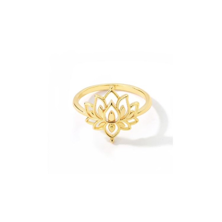 Prosperk Stříbrný prstýnek zlatý Lotos Velikost prstenů: 8 (EU: 57-58)