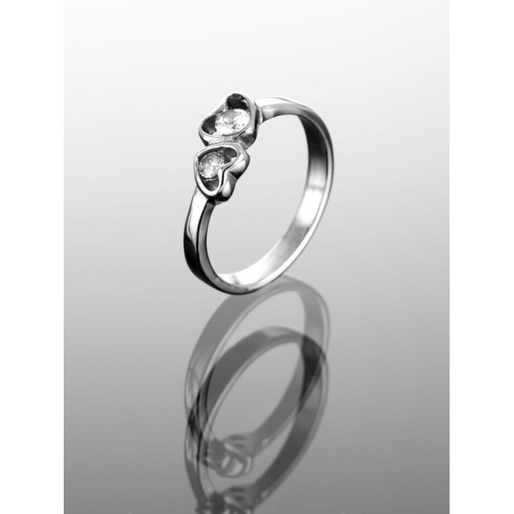 Prosperk Prstýnek ocelový srdíčkový Velikost prstenů: 10 (EU: 62-64)