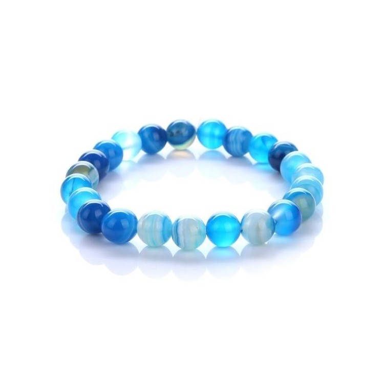 Prosperk Náramek z minerálů - Achát modrý S3684