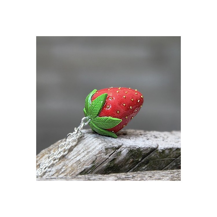 Prosperk Řetízek s přívěskem Fimo - jahoda S3816