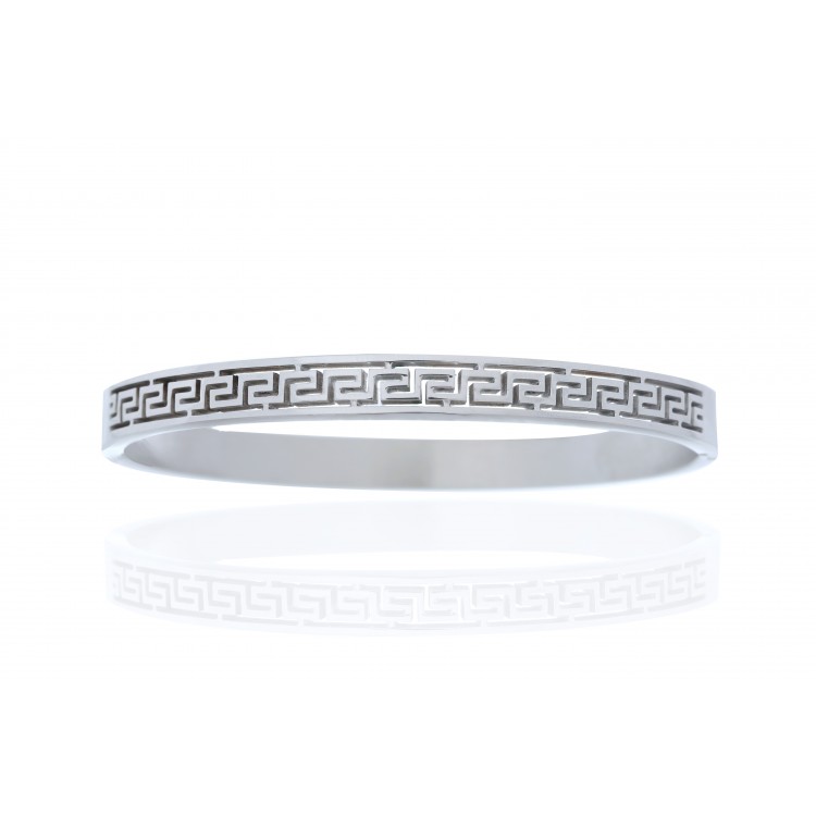 Prosperk Ocelový náramek ryté ornamenty S3866