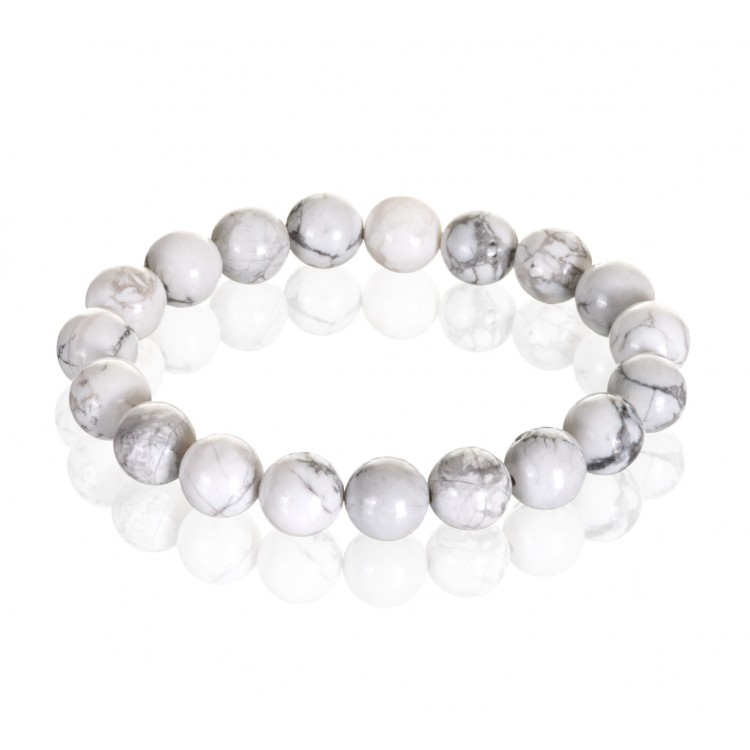 Prosperk Náramek z minerálů Howlit korálky S3875