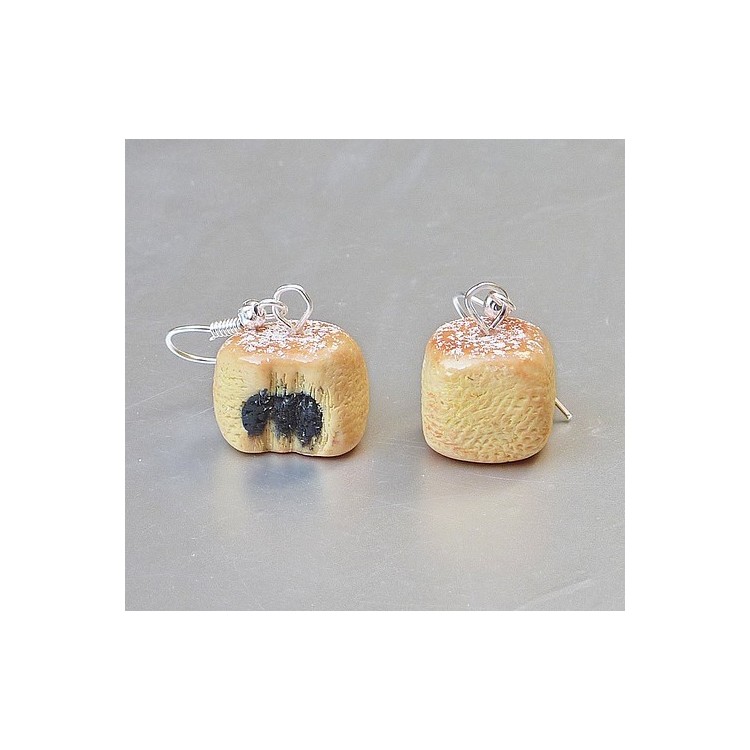 CircusMind Sladké náušnice Fimo - makové buchty S3999