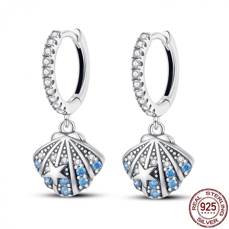 Prosperk Stříbrné náušnice mušle S4559