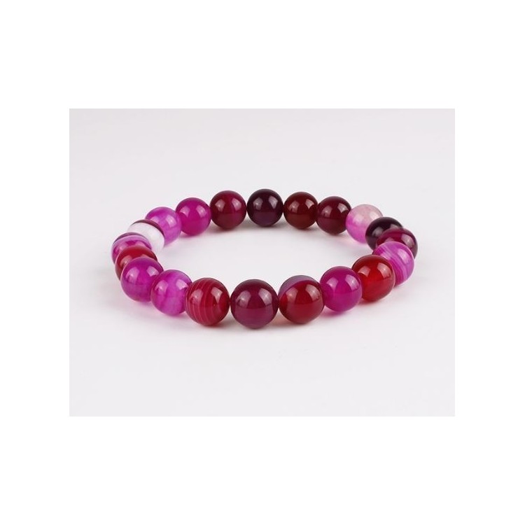 Prosperk Náramek z minerálů Achát růžový S4583