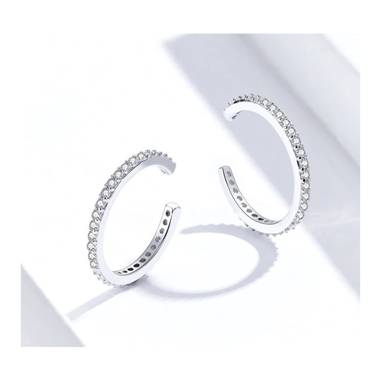 Prosperk Náušnice stříbrné nasazovací kruhy S4638