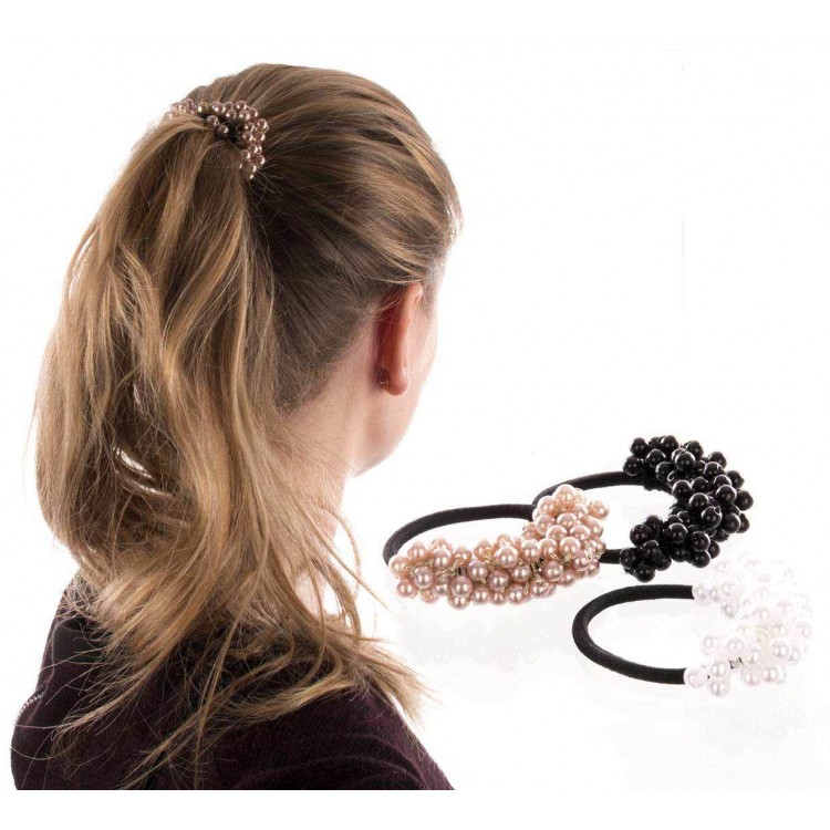 Prosperk Gumička do vlasů s perlami Barva: Hnědá 26031/HNE