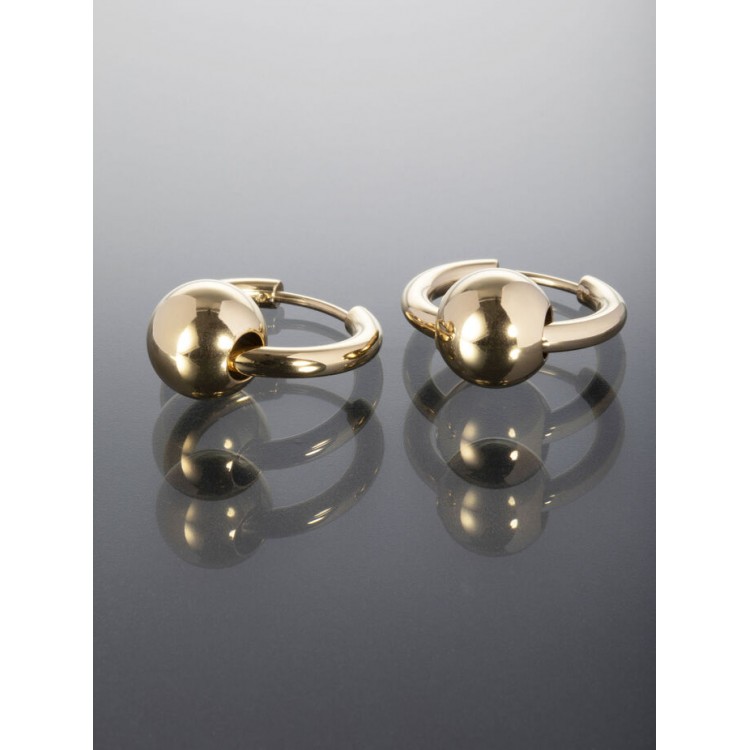 Prosperk Náušnice kroužky s kuličkou zlaté S4752