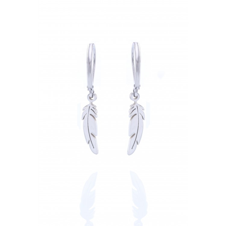Prosperk Náušnice ocelové peříčka S4773