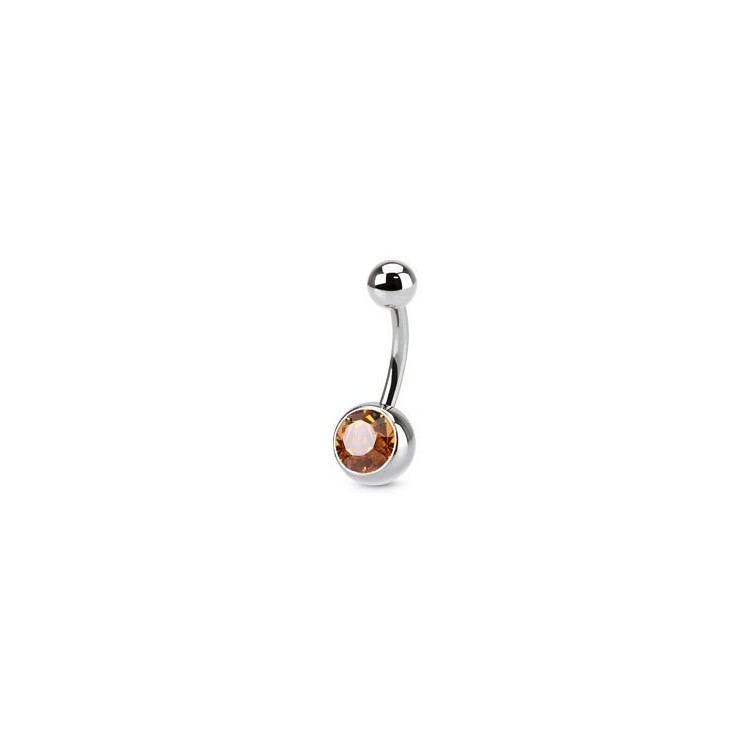 Prosperk Piercing do pupíku žlutý S4847