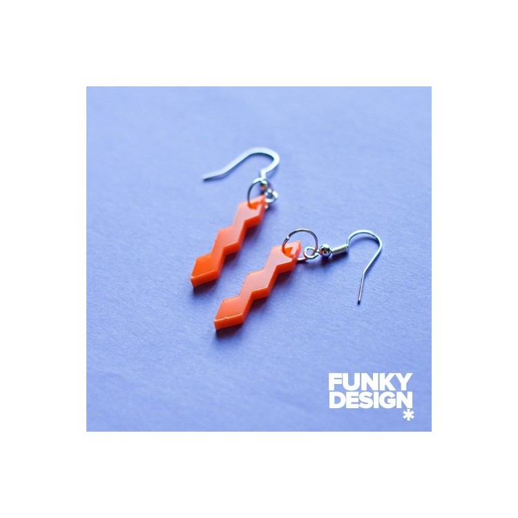 Prosperk Náušnice z plexi skla zig zag S5147