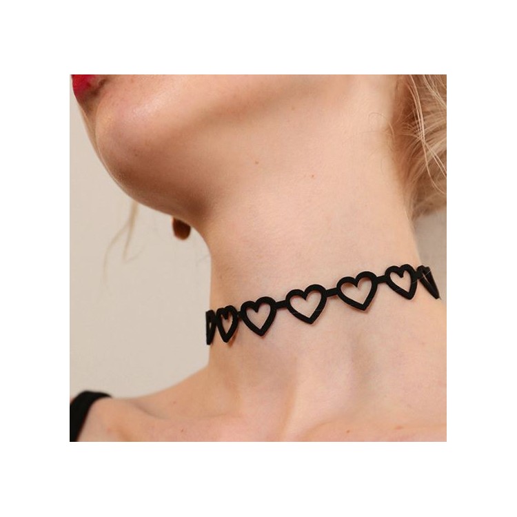 Prosperk Náhrdelník Choker srdíčka S5198