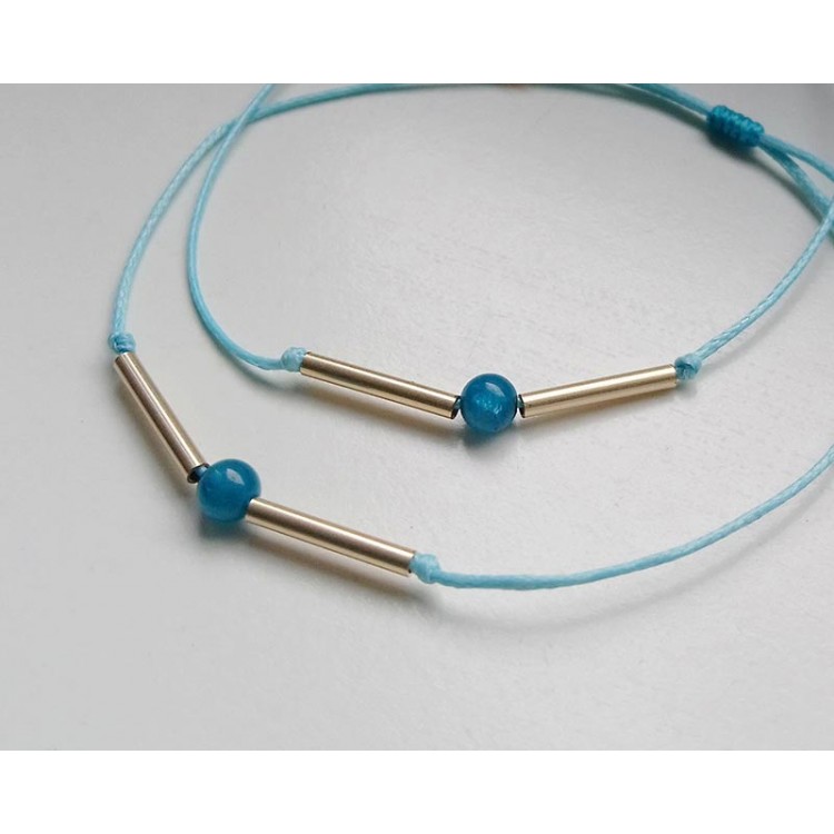 minimal Jemný náramek apatit ametyst růženín g tube S5240