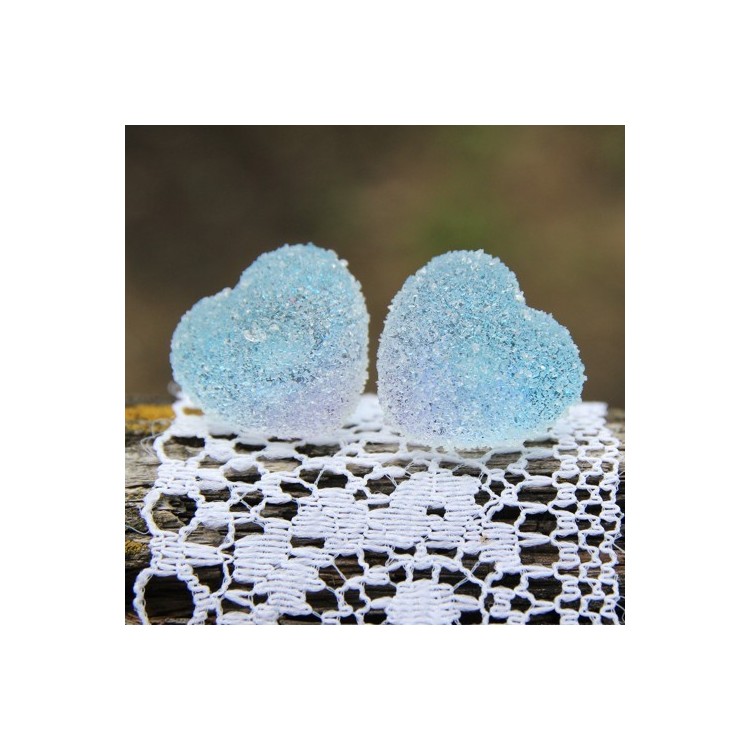 CircusMind Sladké náušnice pecky Fimo - cukrová srdíčka S5299