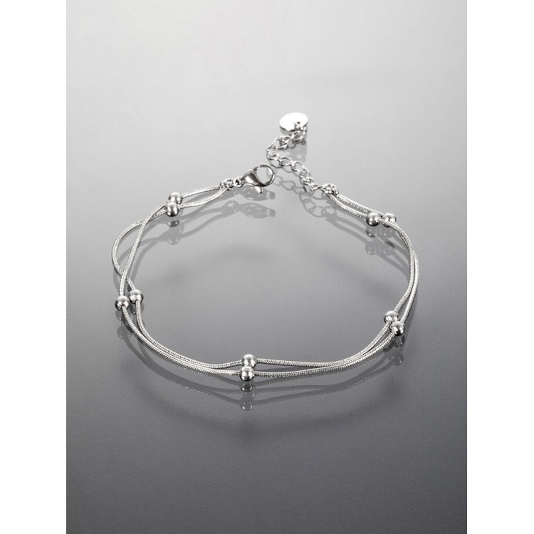 Prosperk Minimalisticky náramek z chirurgické oceli stříbrná S5318