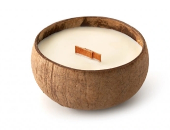 Tropikalia Veganská svíčka v kokosu - Fragrance free (bez vůně) 28641