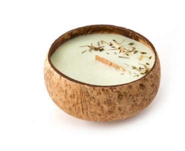 Tropikalia Veganská svíčka v kokosu - Lemongrass & ginger 28650