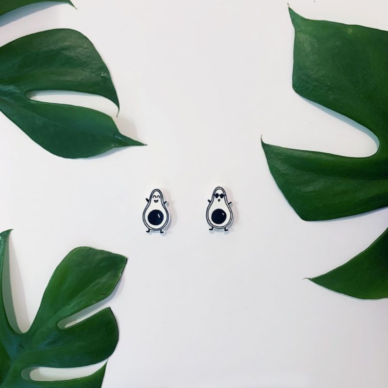 Náušnice pecky Avokáda - Bramboo 28736