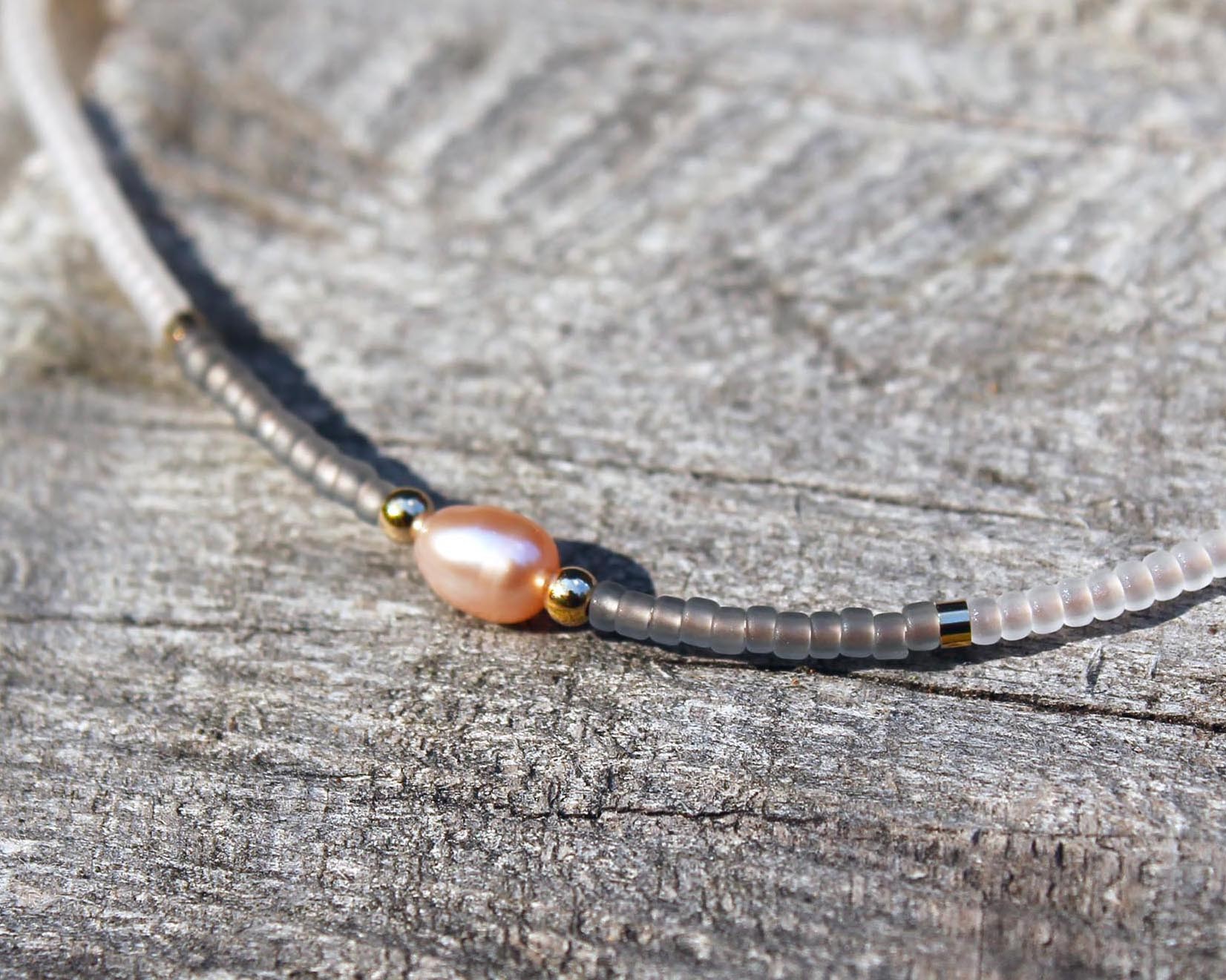 minimal Náramek Lososová perla 29063