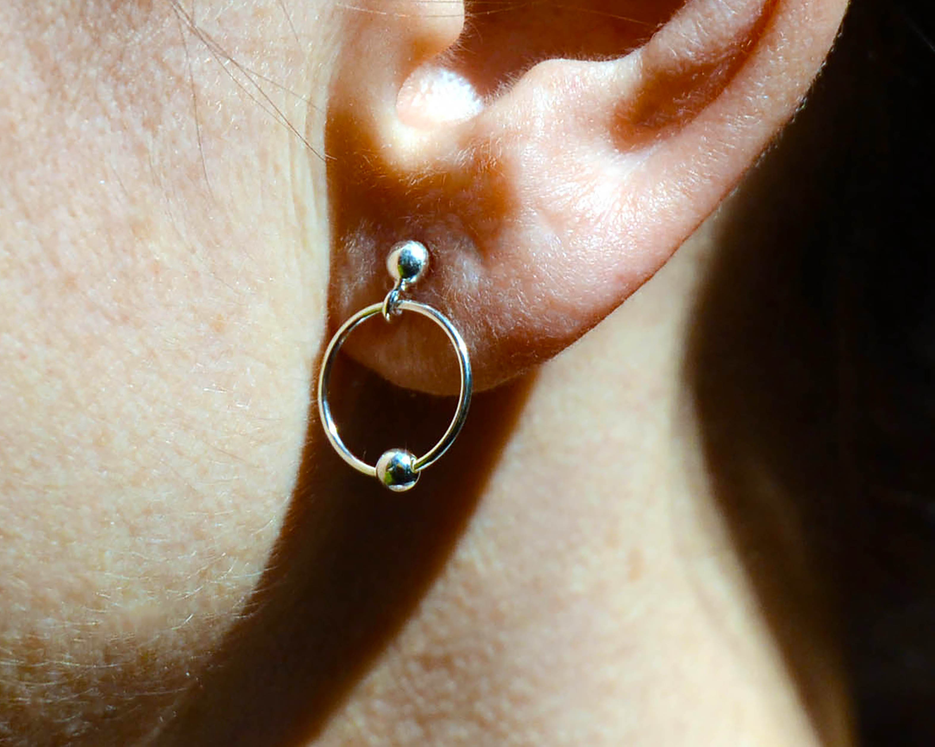 minimal Náušnice Dot on circle 29072