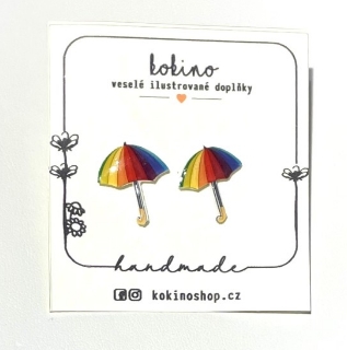 PARAPLÍČKA náušnice puzety - kokino 29129