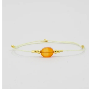 Náramek šňůrkový Ag925 pozlacený - Bohovibes 29336