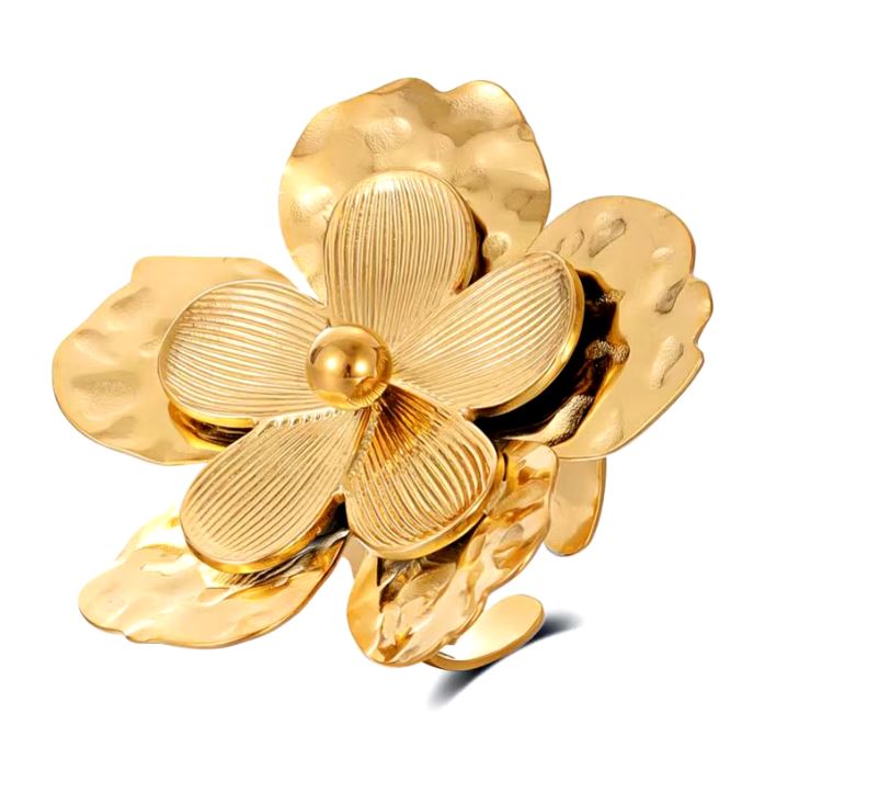 Prosperk Prsten velký květ Barva: Stříbrná