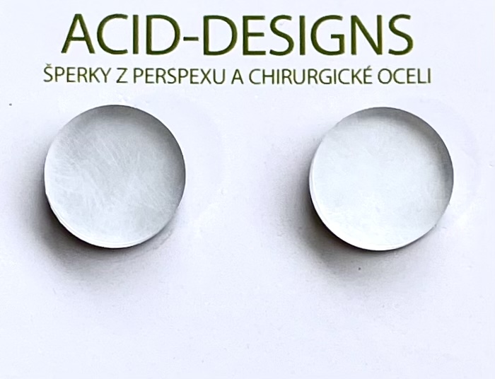 Acid designs Náušnice pecky mléčné bílé