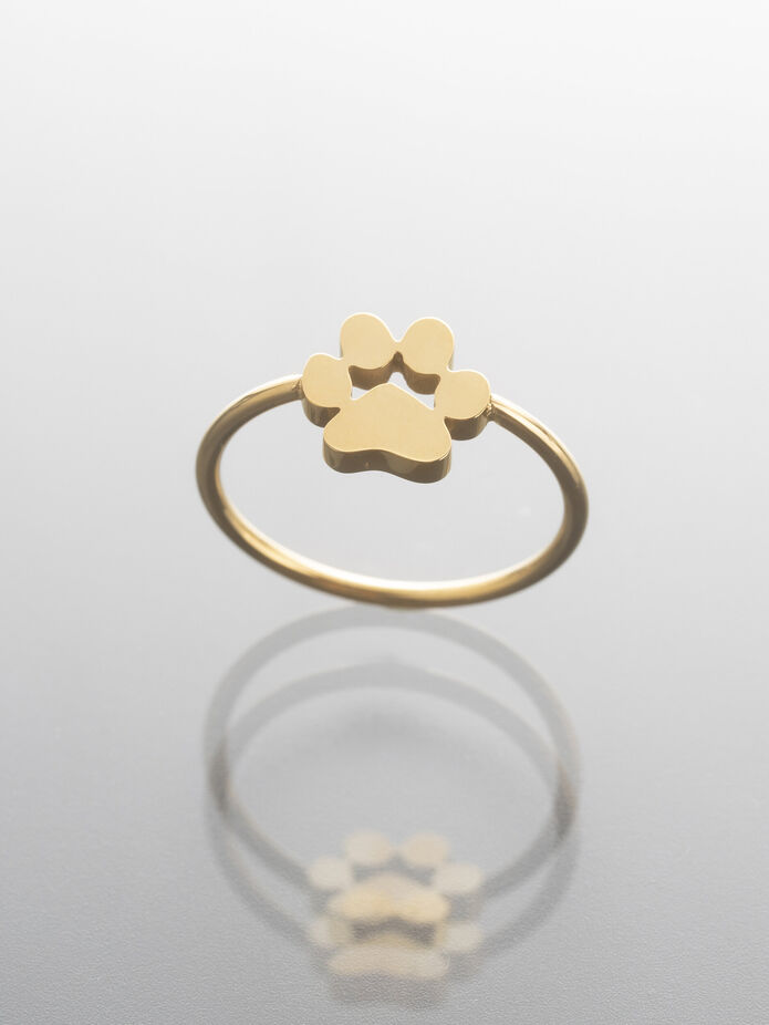 Prosperk Prstýnek tlapka zlatý Velikost prstenů: 7 (EU: 54-56)