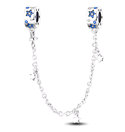 Prosperk Korálek na náramek s řetízkem hvězdy