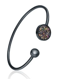 BetonBeads Ocelový náramek s barevným sklem