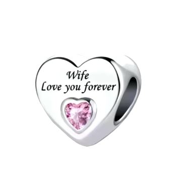 Prosperk Korálek na náramek Wife love you forever