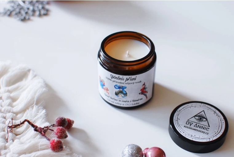 Sójová svíčka Splněná přání 120ml - BY ANNIE