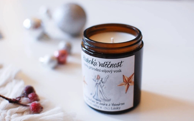 Sójová svíčka Hluboká vděčnost 180ml - BY ANNIE