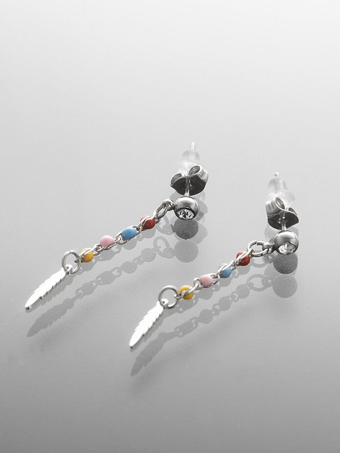 Prosperk Náušnice barevné s peříčky