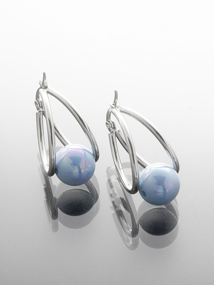 Prosperk Náušnice modrý korálek